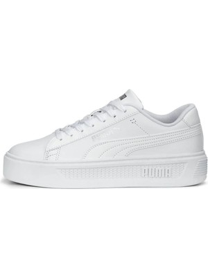 Puma Smash Platform Beyaz Kadın Sneaker Spor Ayakkabı 390758-01 V4