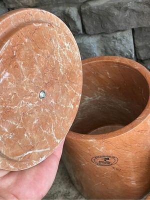 Polen Stone Gül Pempesi Mermer 7'li Banyo Takımı Özel Seri Yeni Mermer