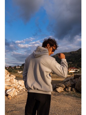 Unisex Hoodie Kalın Oversize Kapüşonlu Sweatshirt