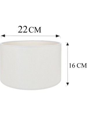 Woodhub Silindir Pvc Beyaz 22'lik Abajur Masa Lambası Şapkası
