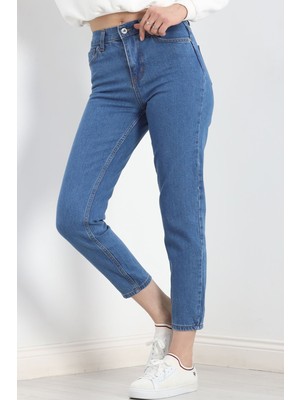 Colezium Mom Boyfriend Jeans Açıkmavi