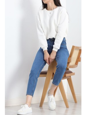 Colezium Mom Boyfriend Jeans Açıkmavi