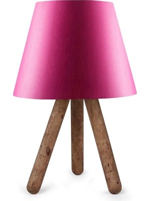 Woodhub Evmodu Tasarım Luce Üç Ayaklı Ahşap Abajur AYD-706