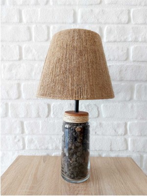 Woodhub Volcano Black Cam Ayaklı Abajur