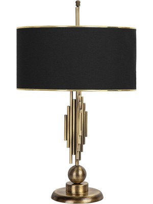 Woodhub Marche Mka-01 Eskitme Mat Gold Metal Abajur - Gold Siyah