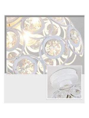 Xinhang Modern Kristal Tavan Lambası 20 cm Endüstriyel Beyaz Tavan Lambası Oda Oturma Odası Için (Yurt Dışından)