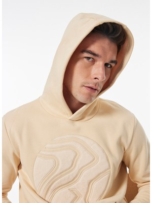 Discovery Expedition Açık Kahve Erkek Kapüşon Yaka Relaxed Fit Baskılı Sweatshirt D4WM-SWT3076