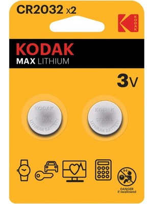 Kodak 2 Adet Cr2032 Ultra Lityum Para Pil