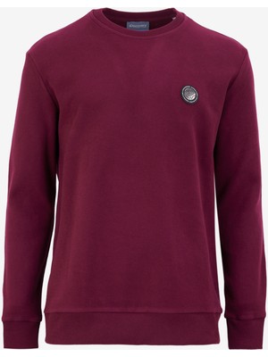 Discovery Expedition Mürdüm Erkek Bisiklet Yaka Relaxed Fit Sweatshirt D4WM-SWT3931