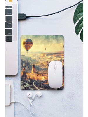 Sonic Touch Sonictouch Kapadokya Temalı Pürüzsüz Yüzey Kaymaz Taban Dikişsiz Kenar Gamer Oyuncu Mouse Pad 19X23CM