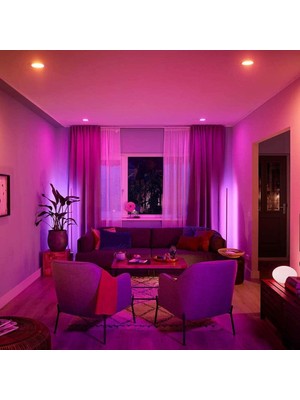 Philips Hue Beyaz ve Renkli Ambiyans LED Akıllı Gömme Aydınlatma, 4'lü Paket, Alexa, Google Asistan ve Apple Homekittuyumlu