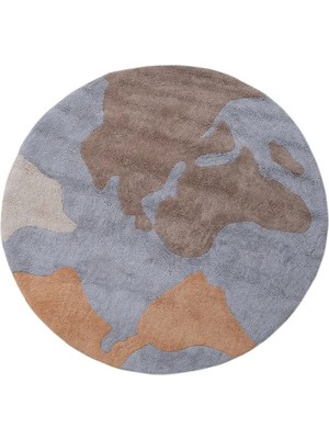 Furry Planet Halı (Round 120 Cm)