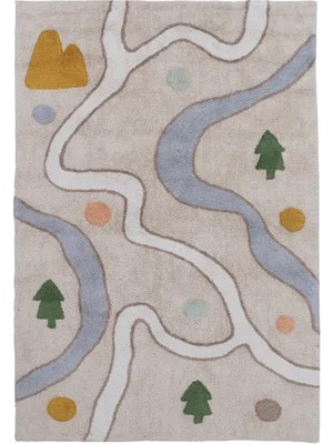 Furry Map Halı (120x180 Cm)