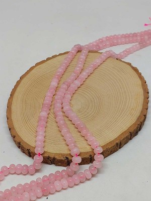 Yaşam Tohumu Pembe Kuvars Taşı Rondela Kesim 5X8MM Dizi (54316)