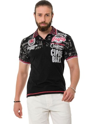 CT738 Desenli Polo Yaka Tişört