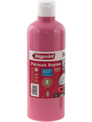 Bigpoint | Parmak Boyası, Parmak ve Fırça ile Kullanıma Uygun, Çocuklar Için Güvenli Boya, 500 Ml, Pembe