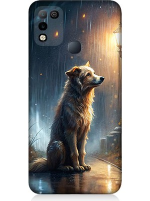 Teknomeg Infinix Hot 10 Play Uyumlu Yağmurlu Sokak  Desenli Silikon Kılıf