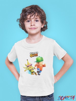 Bumeta Stumble Guys Banana Mr. Stumble Karakter Çocuk Tişört T-Shirt