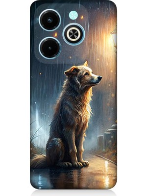 Infinix Hot 40I Uyumlu Yağmurlu Sokak  Desenli Silikon Kılıf