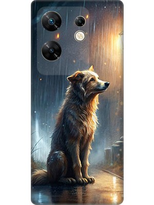Infinix Zero 30 4g Uyumlu Yağmurlu Sokak  Desenli Silikon Kılıf