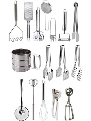 16 Parça Çeyiz ve Mutfağın Tamamlayıcı Ihtiyaçları Seti