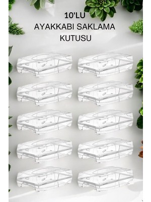 Asvera 10'lu Şeffaf Kadın Ayakkabı Kutusu Seti - Havalandırmalı Ayakkabı Saklama Ve Düzenleme Kutusu