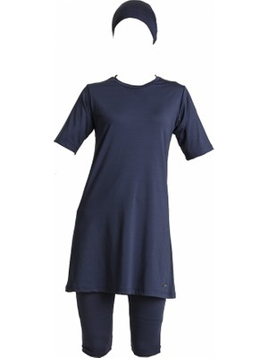 Sefa Merve Kısa Kol Havuz Mayo 22700-01 Lacivert