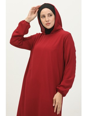 Kapüşonlu Araboy Tunik 1692-02 Bordo