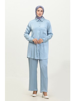 Sefa Merve Tunik Pantolon Ikili Takım 11304-03 Mavi