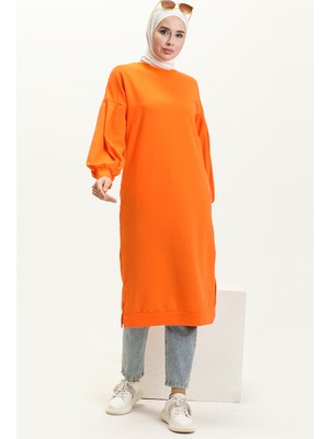 Sefa Merve Balon Kol Uzun Tunik 3031-10 Oranj