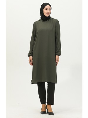 Sefa Merve Kapüşonlu Araboy Tunik 1692-06 Haki