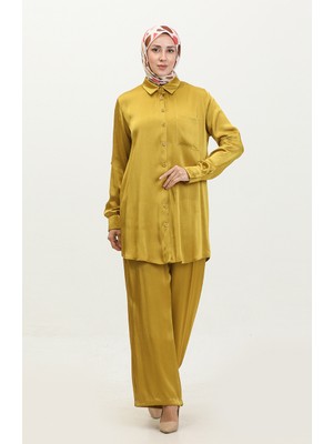 Sefa Merve Tunik Pantolon Ikili Takım 11304-02 Yağ Yeşili