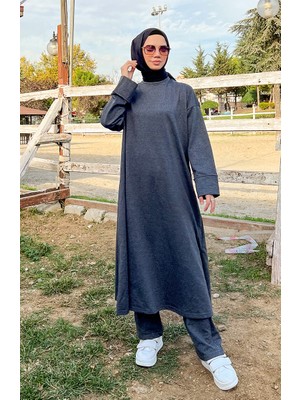 Sefa Merve Iki Iplik Eşofman Takım 3040-15 Antrasit