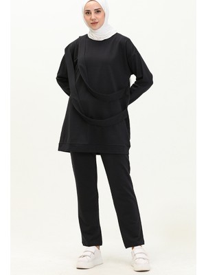 Sefa Merve Bisiklet Yaka Eşofman Takım 70091-01 Lacivert