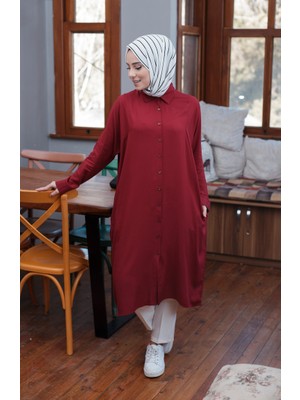 Reglan Kol Tunik 6433-04 Bordo