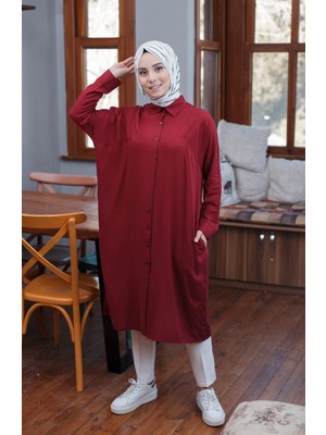 Reglan Kol Tunik 6433-04 Bordo