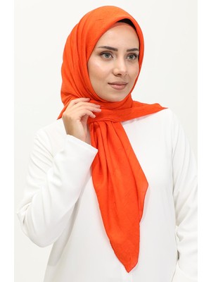 Düz Bambu Eşarp 2056-05 Oranj