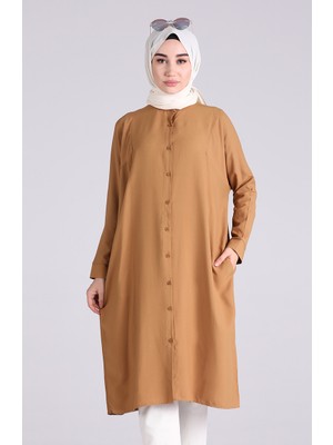 Sefa Merve Reglan Kol Tunik 6433-14 Vizon