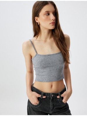 Koton Ince Askılı Slim Fit Crop Atlet