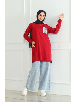 Yarasa Kol Salaş Tunik 9126-07 Bordo