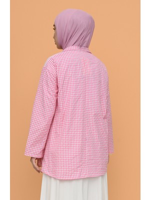 Pötikare Oversize Gömlek 3311-07 Pembe