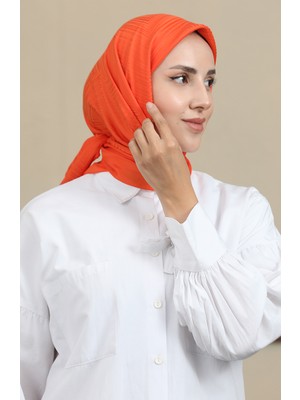 Jakarlı Eşarp 90168-12 Oranj