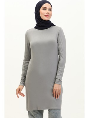 Sefa Merve Penye Tunik 10645-02 Gri