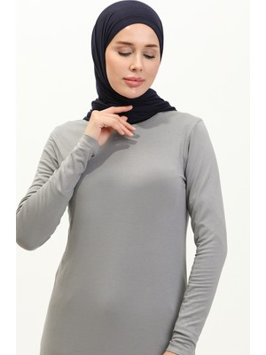 Sefa Merve Penye Tunik 10645-02 Gri