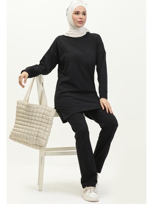 Sefa Merve Ikili Eşofman Takım 23009-02 Siyah