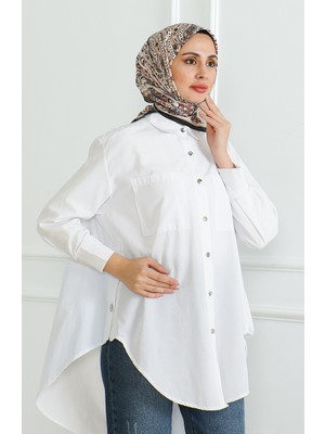 Karaca Rayon Eşarp 81052-08 Siyah Kahverengi