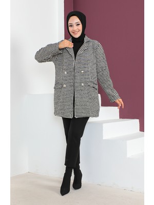 Sefa Merve Düğmeli Blazer Ceket 23K8766-01 Siyah