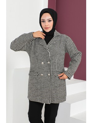 Sefa Merve Düğmeli Blazer Ceket 23K8766-01 Siyah