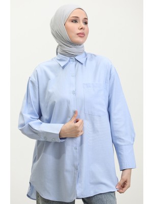 Sefa Merve Cepli Tunik 4805-03 Mavi