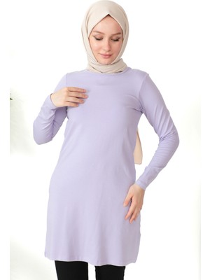 Sefa Merve Penye Tunik 10645-11 Lila